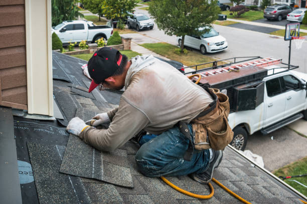 Professional Gutter Repair And Installation technician working in Dexter, MI